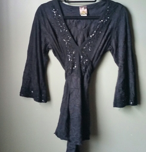 Lily White Tops - Women's Lily White Embroidery  Blouse Size L